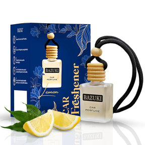 Bazuki Lemon Car Perfume | Long-Lasting Car Air Freshener Made With Natural Essential Oils For Hanging | car perfumes and fresheners