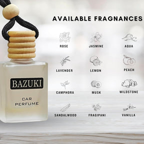 Bazuki Wild stone Car Perfume | Long-Lasting Car Air Freshener Made With Natural Essential Oils For Hanging | car perfumes and fresheners